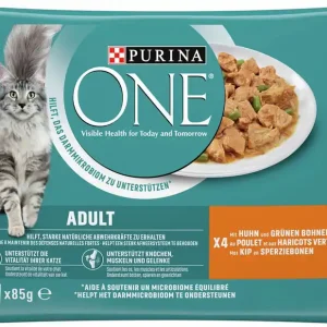 Schneller Versand ONE ADULT Huhn und grüne Bohnen 4x85 g